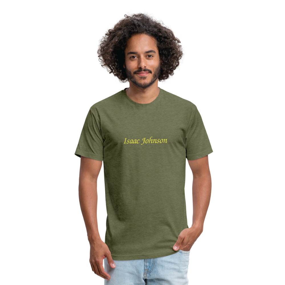 Fitted Cotton/Poly T-Shirt by Next Level - heather military green