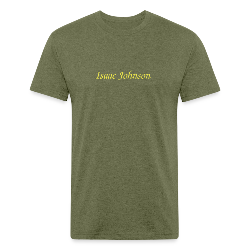 Fitted Cotton/Poly T-Shirt by Next Level - heather military green