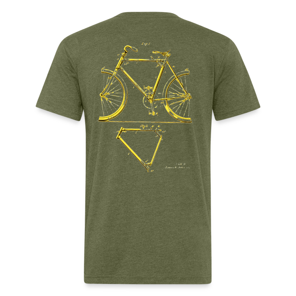 Fitted Cotton/Poly T-Shirt by Next Level - heather military green