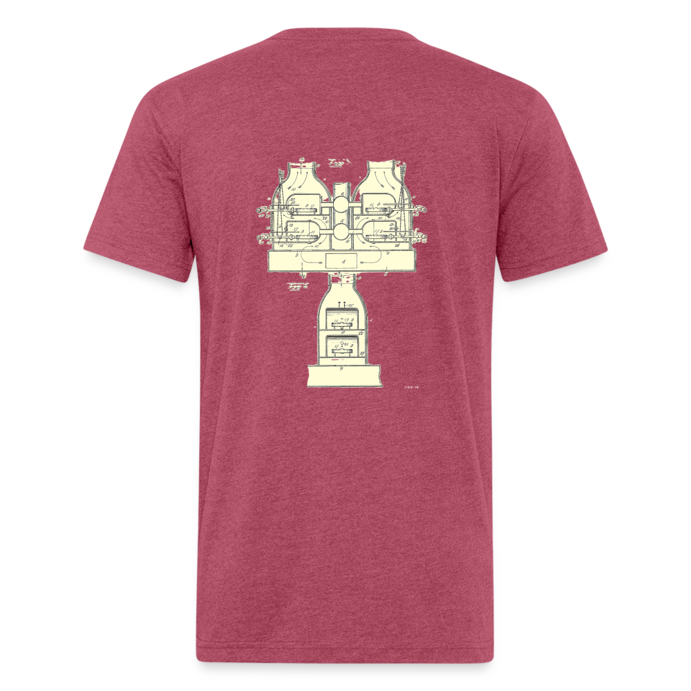 Fitted Cotton/Poly T-Shirt by Next Level - heather burgundy