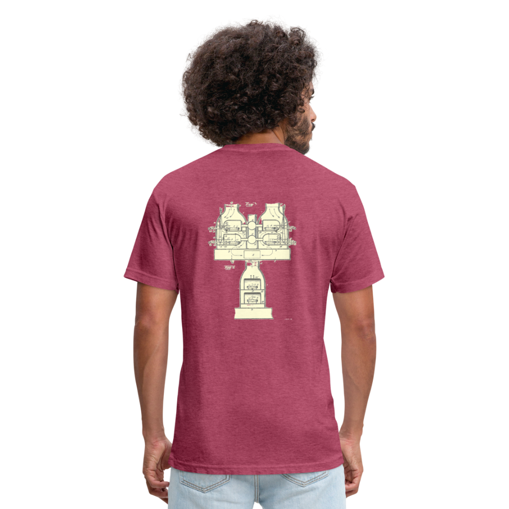 Fitted Cotton/Poly T-Shirt by Next Level - heather burgundy