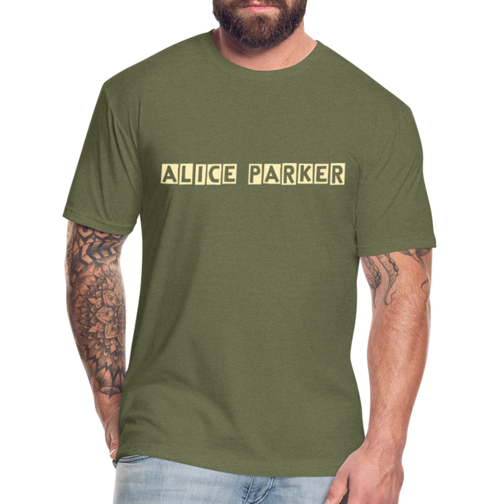 Fitted Cotton/Poly T-Shirt by Next Level - heather military green