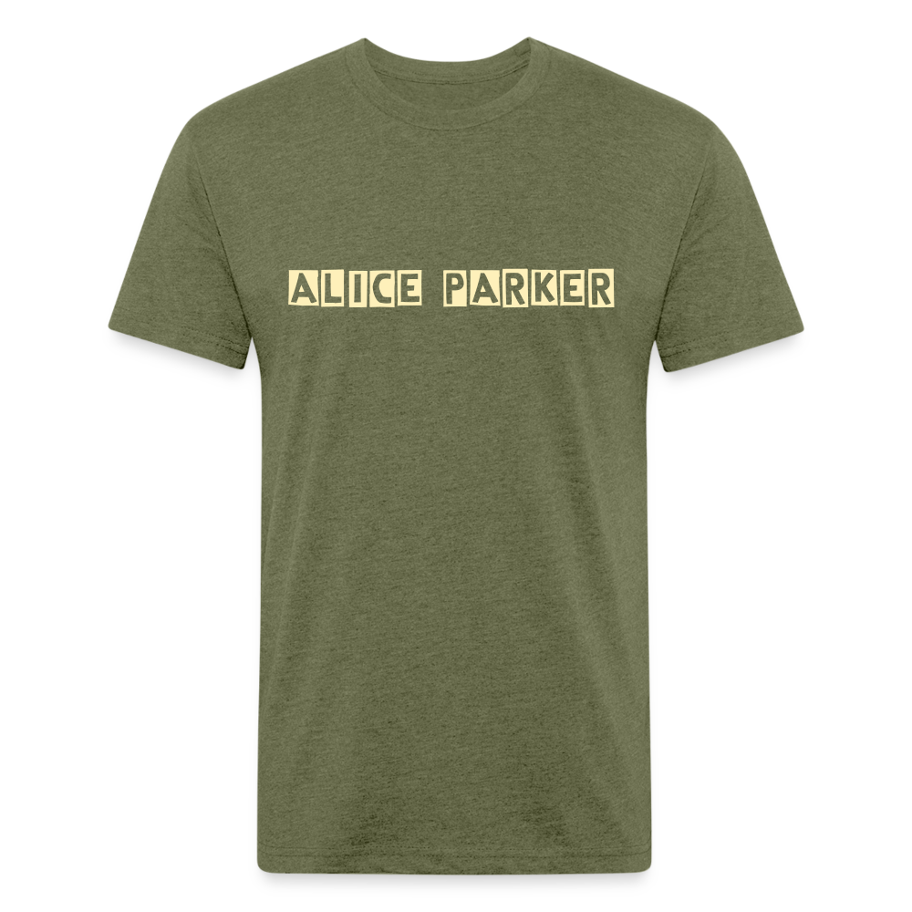 Fitted Cotton/Poly T-Shirt by Next Level - heather military green