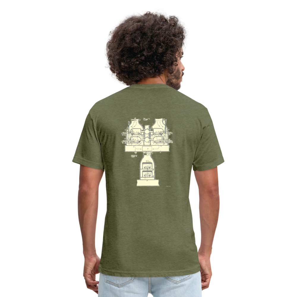 Fitted Cotton/Poly T-Shirt by Next Level - heather military green