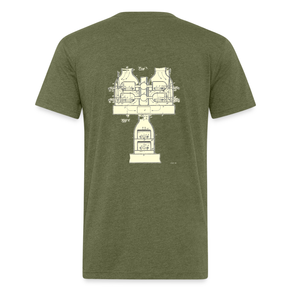 Fitted Cotton/Poly T-Shirt by Next Level - heather military green