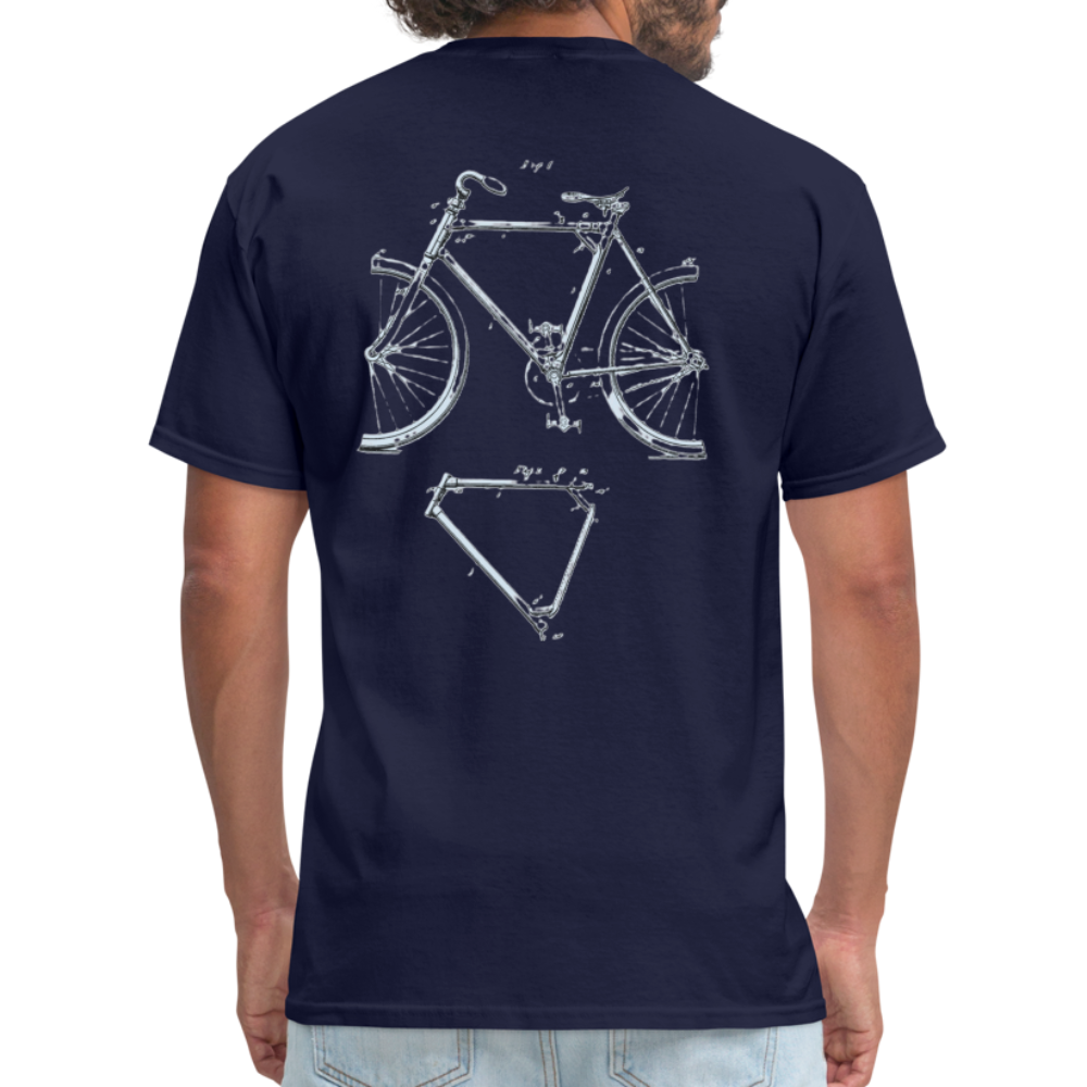 Isaac R. Johnson -  Folding Bicycle Frame Patent - navy