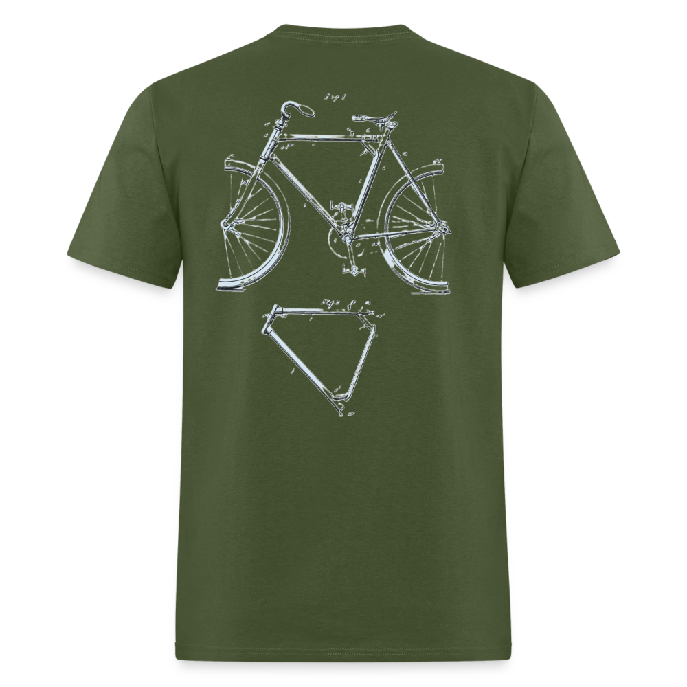 Isaac R. Johnson -  Folding Bicycle Frame Patent - military green