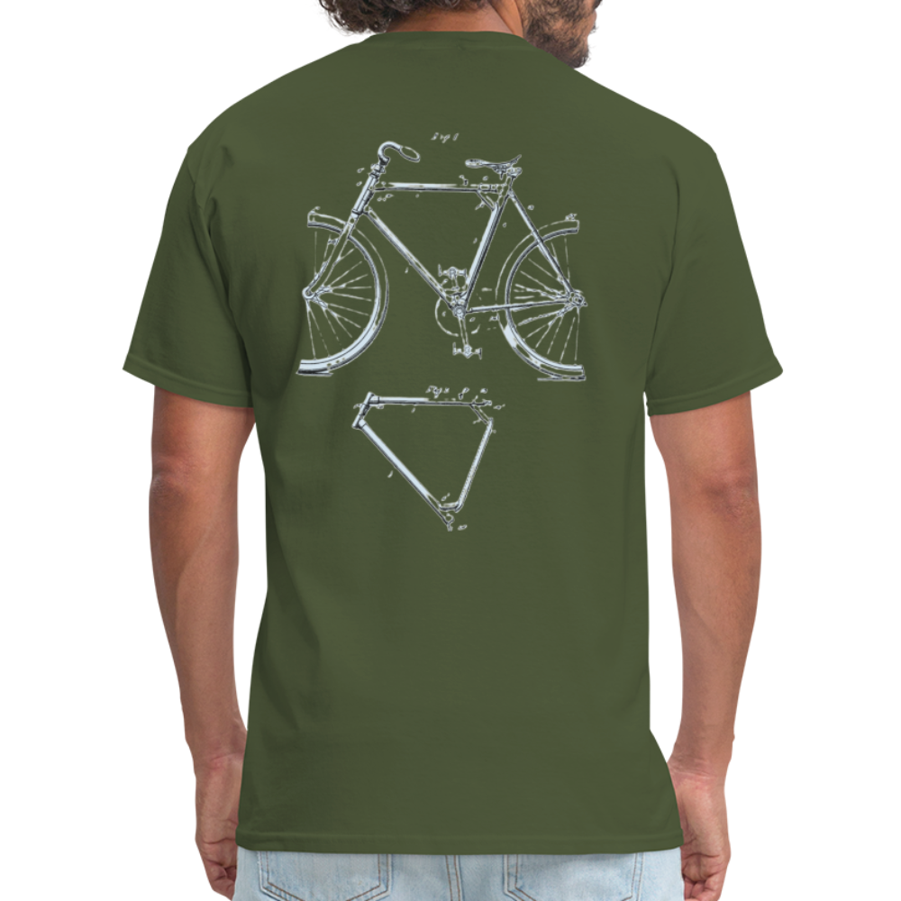 Isaac R. Johnson -  Folding Bicycle Frame Patent - military green