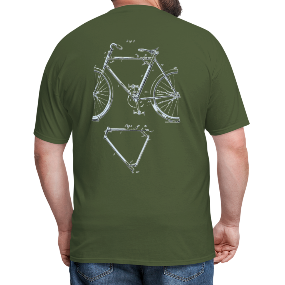 Isaac R. Johnson -  Folding Bicycle Frame Patent - military green