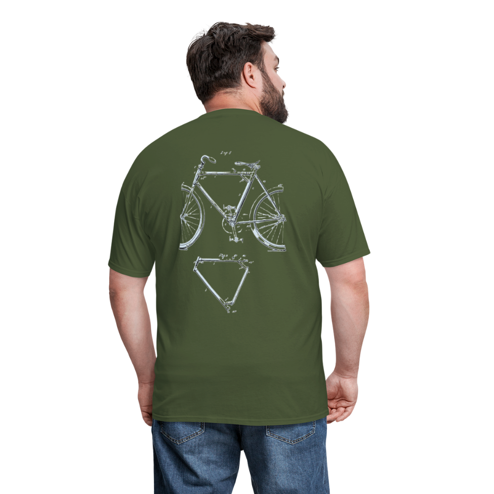 Isaac R. Johnson -  Folding Bicycle Frame Patent - military green